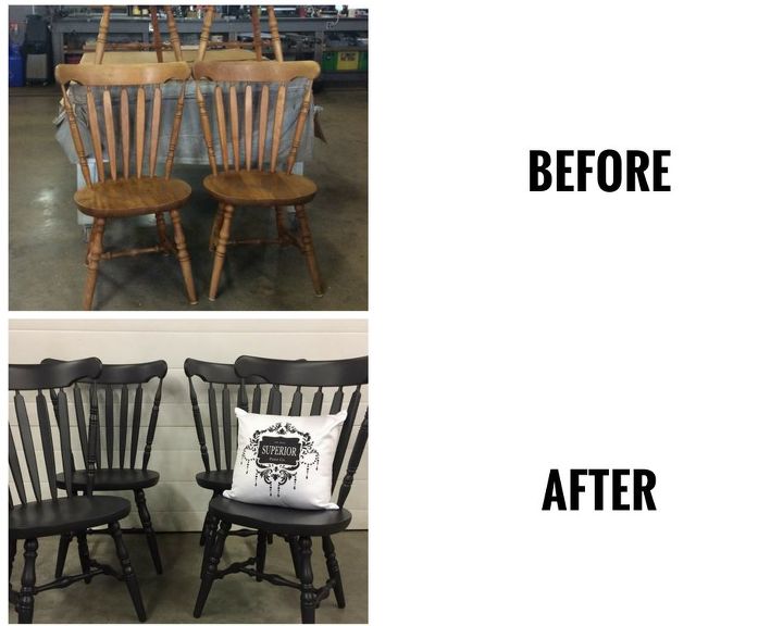 farmhouse dininig chair makeover