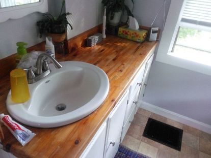 Best Way To Refinish Wood Vanity Top, Best Wood For Bathroom Vanity Countertop