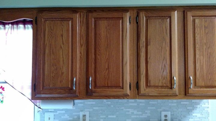 q how do i paint ugly pine kitchen cabinets soft grey or white