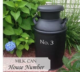 13 spectacular ways to display your house number, Upcycled Milk Can