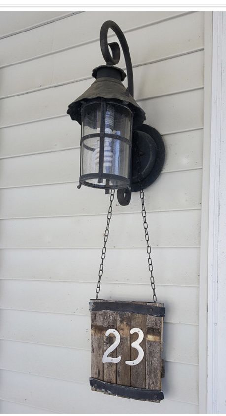 13 spectacular ways to display your house number, Hanging Door Sign
