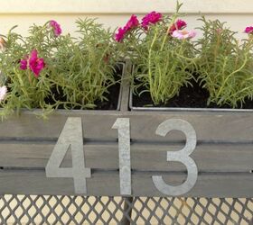 13 spectacular ways to display your house number, Hanging Address Planter