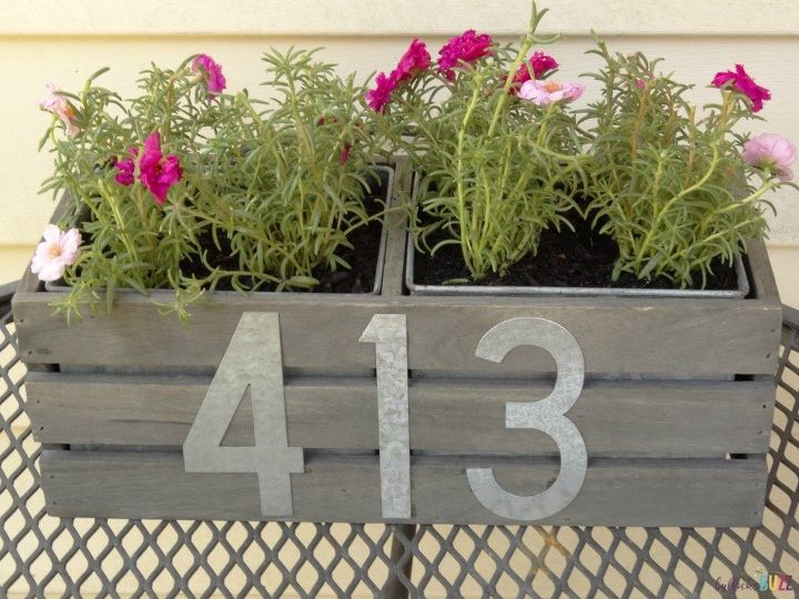 s 13 spectacular waysto display your house number, Hanging Address Planter