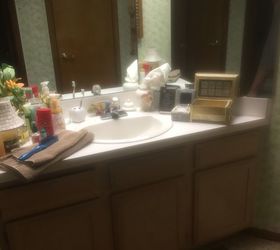 replacing my odd shape guest bathroom counter top