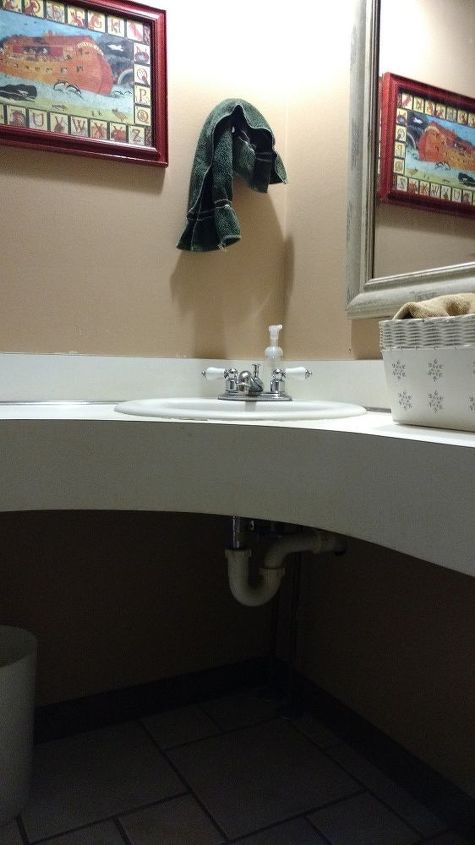 q how to replace a corner vanity