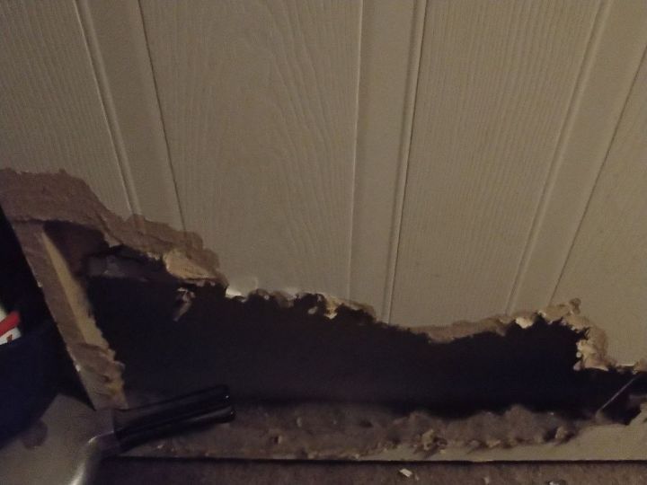 how can i fix the dog eaten portion of my bedroom door