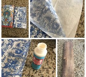 transform an old table using napkins, Tools and Materials