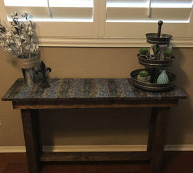 transform an old table using napkins, DIY Napkin Covered Table