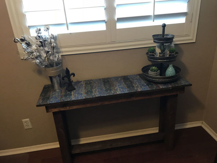 transform an old table using napkins, Paper Napkin DIY