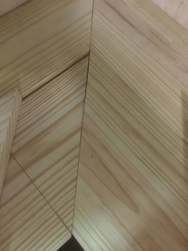 q butcher block counter top not matching up in corner cuts