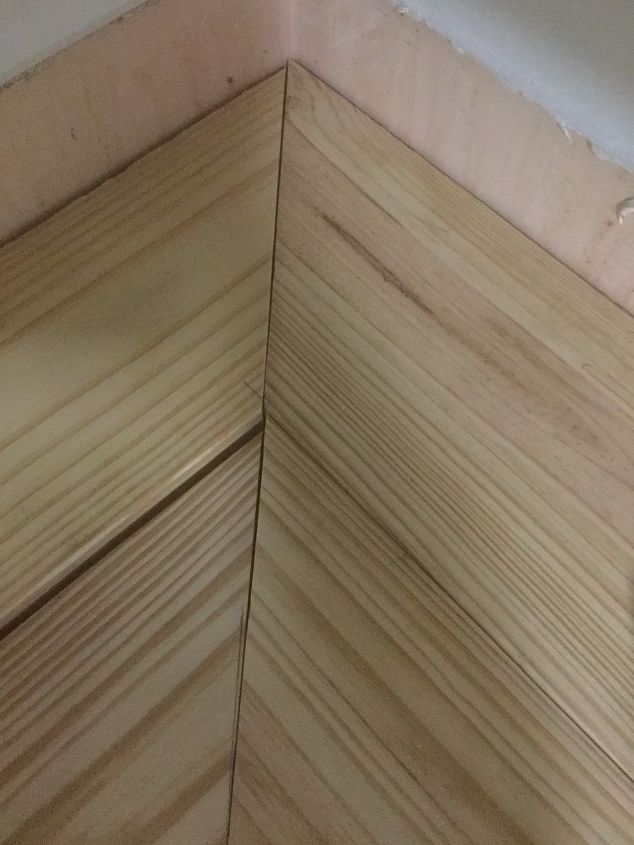q butcher block counter top not matching up in corner cuts
