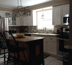 q i ve recently painted my oak kitchen cabinets white i have an island