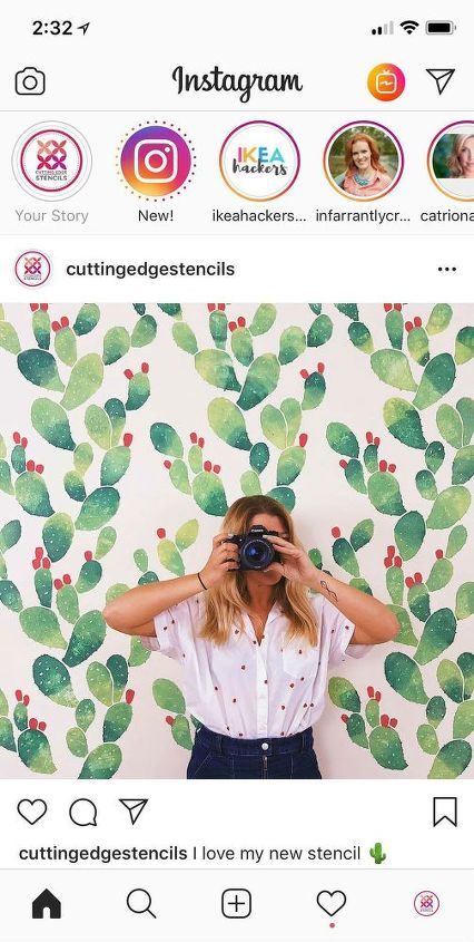 cmo estarcir una pared de cactus para instagram