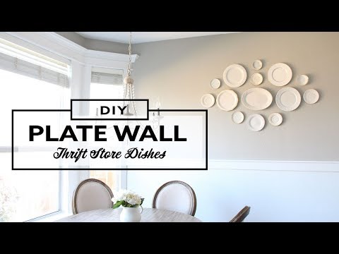 diy decorative plate wall thrifting