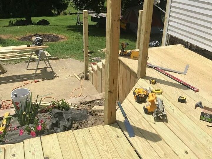 q when putting in a new wooden deck when do you stain it