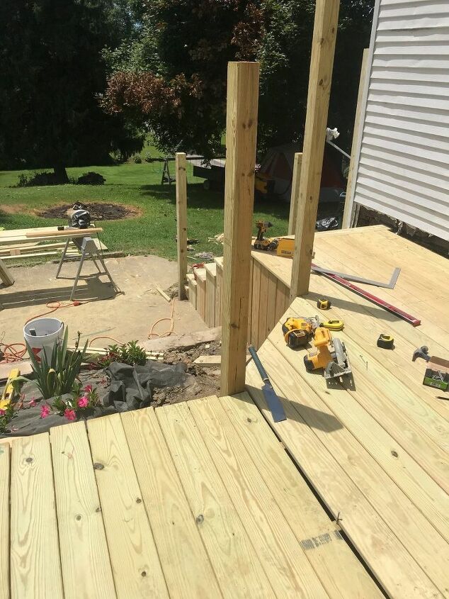 q when putting in a new wooden deck when do you stain it