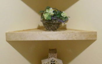 DIY Floating Corner Shelves