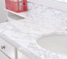 s 17 diy projects you can start and finish tonight, Update Your Countertop To Marble Look