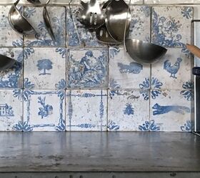 s 17 diy inspiring kitchen backsplashes, Antiqued And Tiled