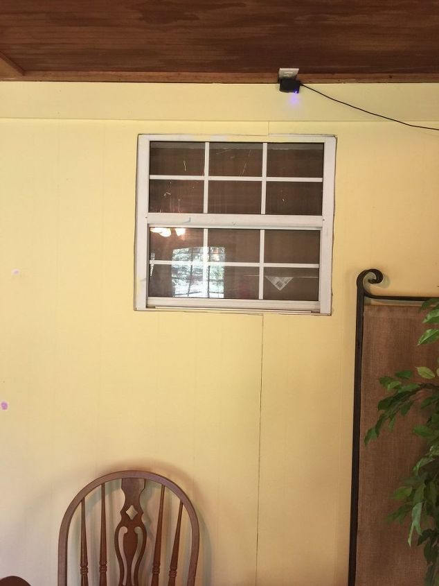 ideas on how to hide window in a now enclosed deck