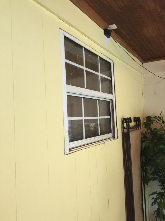 ideas on how to hide window in a now enclosed deck