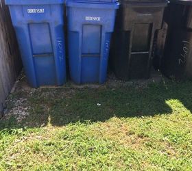 q how to makeover ground of trash can area