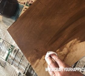 how to stain wood with cheap acrylic paint and a baby wipe