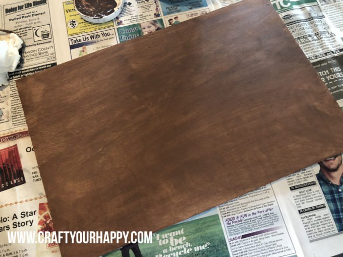 how to stain wood with cheap acrylic paint and a baby wipe