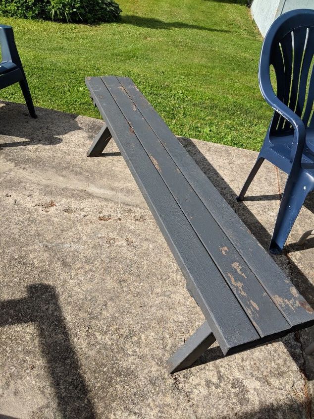 q what can i do to give this patio old bench new life