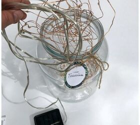 make a star jar with solar string lights
