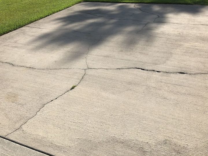 q can a cracked driveway be poured over or does it have to be chopped up