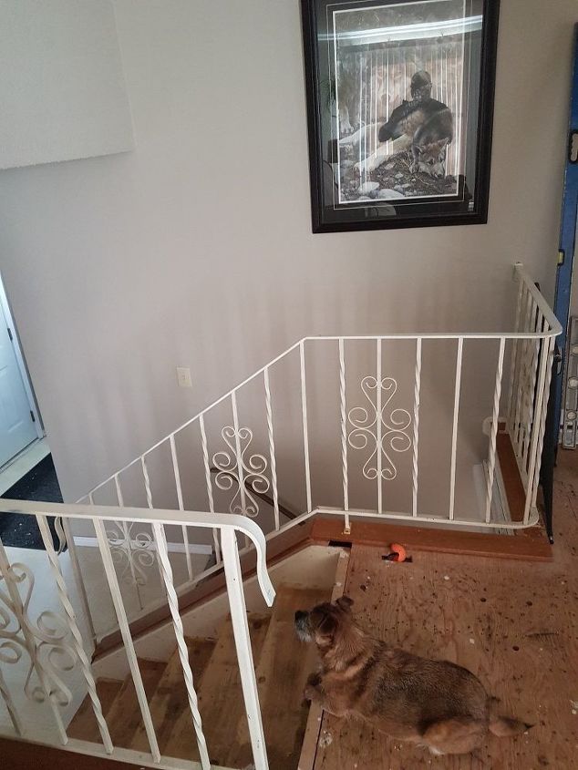 replace 1970 stair rail that had pressed plastic on rail