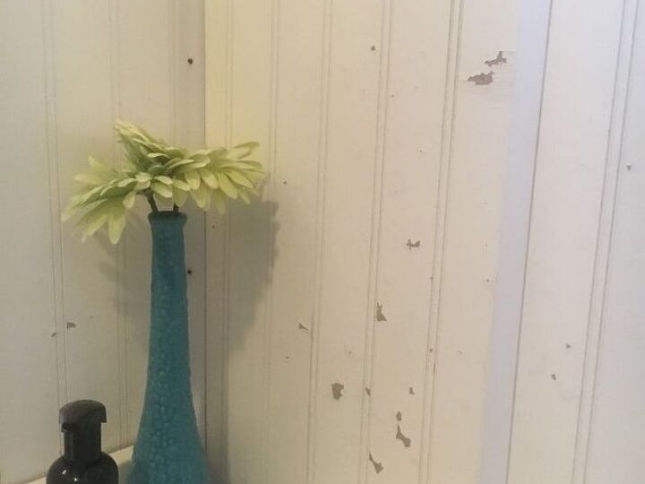 q rental with cheap chipping wainscoting