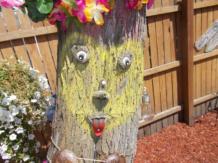 tocos de rvore diy em decoraes sazonais de quintal