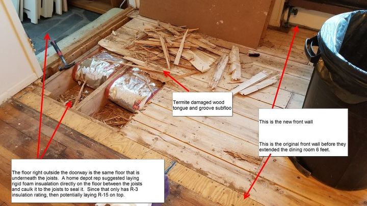 q how to properly insulate bf laying hardwood over extension