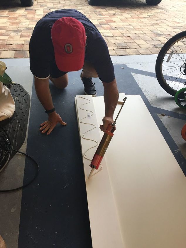 diy desk using a hollow core door and some cube storage