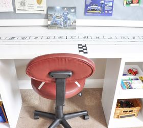 diy desk using a hollow core door and some cube storage