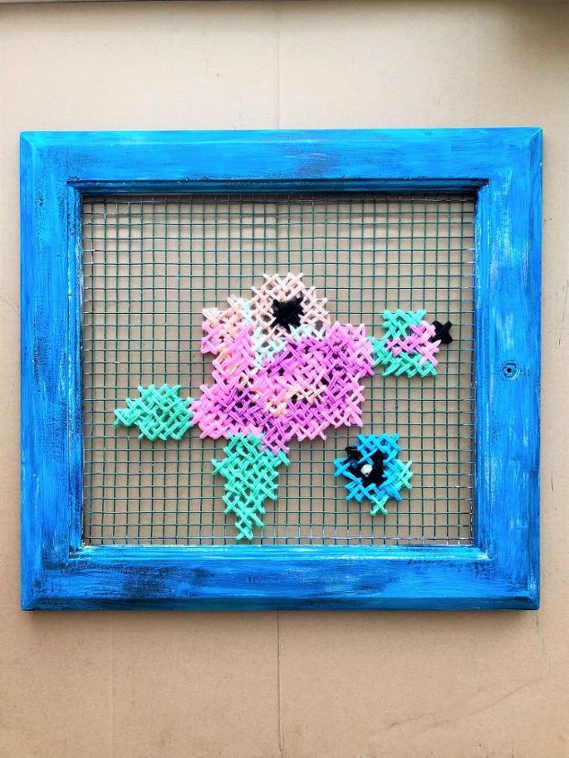 window cross stitch art