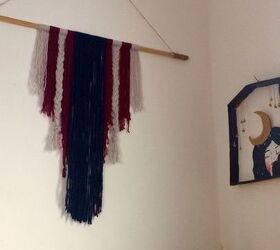 s 27 gorgeous update ideas for your bedroom, Hang some yarn art you ve made yourself
