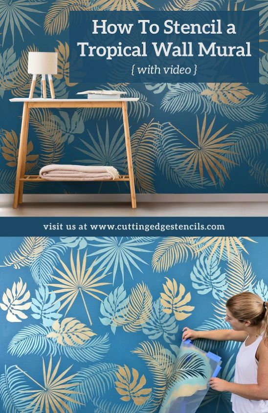 como hacer un mural tropical en la pared