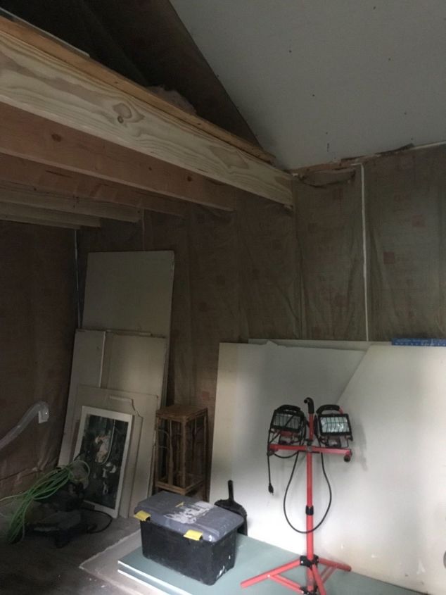 q inexpensive ways to get a wood look over my drywalled shed ceili