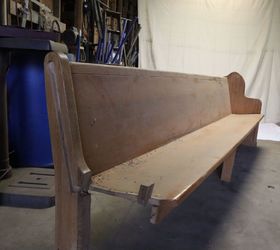 diy church pew makeover, Before