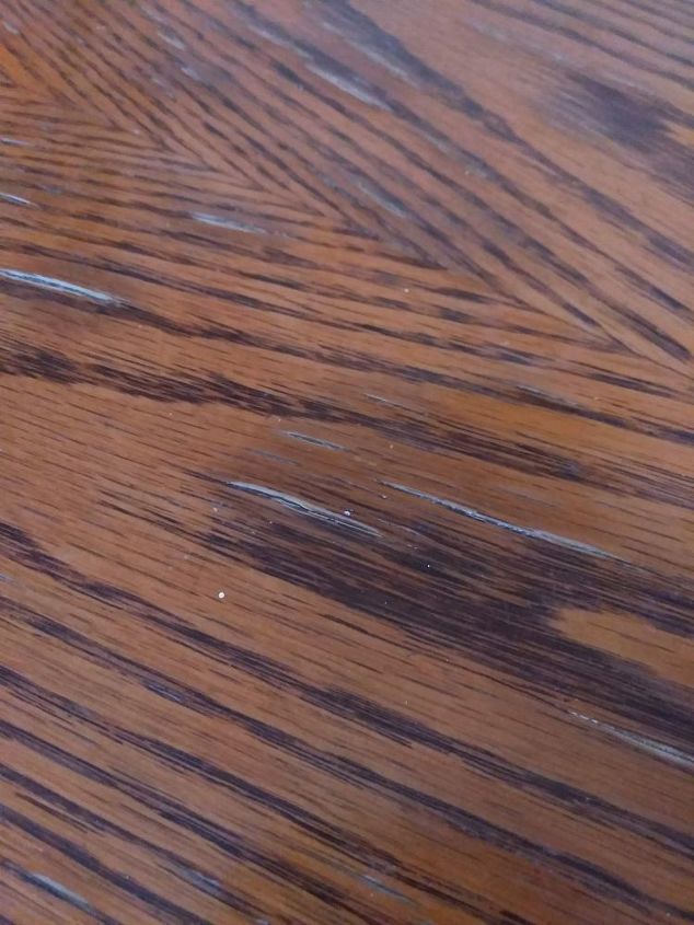 how do i refinish a split peeling veneer compressed wood table