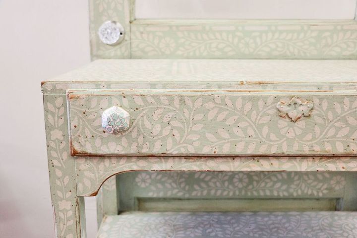 everything you need to know for a diy stenciled potting bench