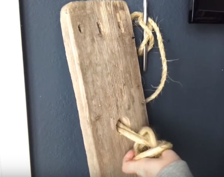estantera nutica de cuerda y madera diy