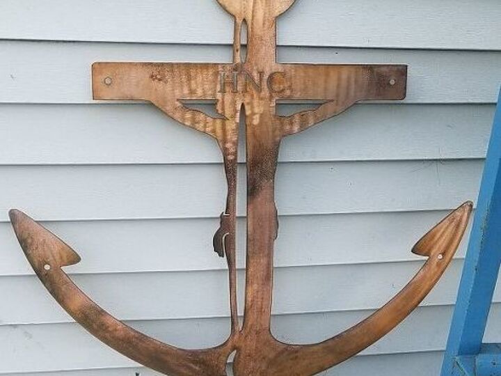 q how do i hang this medal sign to the side of this carport