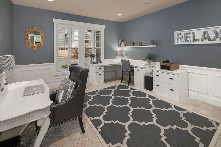 q how to transform an old desk to new office space below