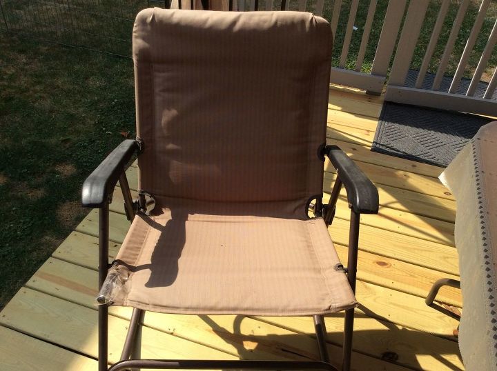 q is there a way to replace the material on a metal patio rocking chair