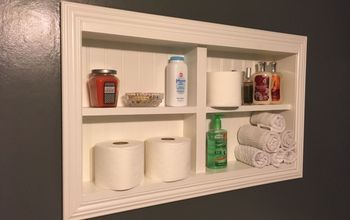 In-the-wall Shelves for a Tiny Half Bath
