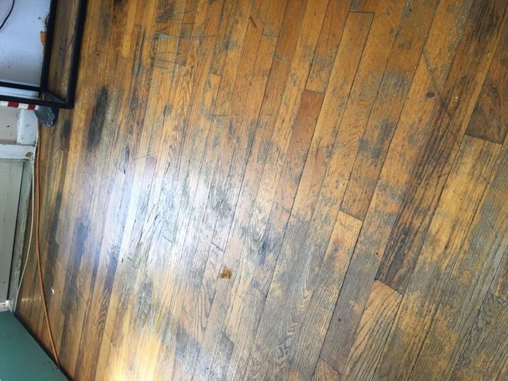 q i have a lot of scratches and marks on a hardwood floor